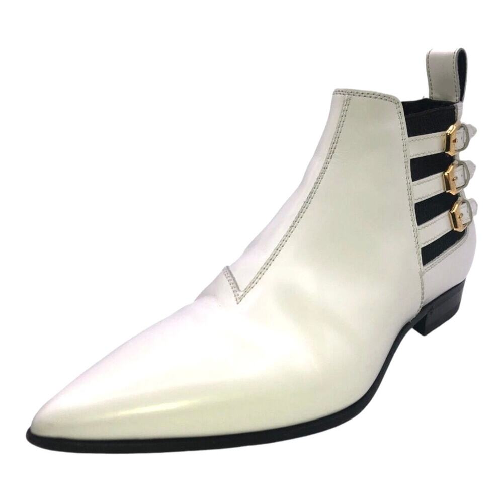 Rare Gucci Cordovan Lux Triple Strap Archive Boots White EU 36 US 6